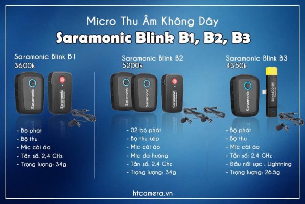 Mic thu âm không dây SARAMONIC BLINK 500