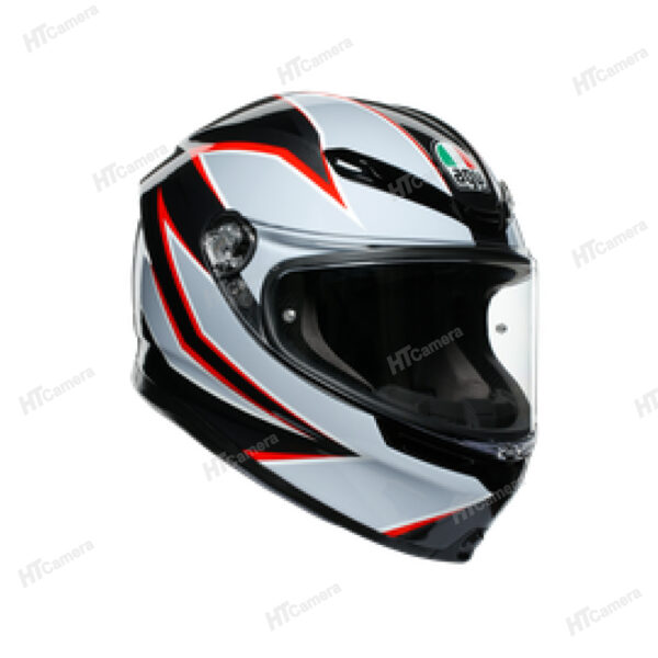 Non bao hiem AGV K6 – FLASH MATT BLACK GREY RED | HTCamera 7