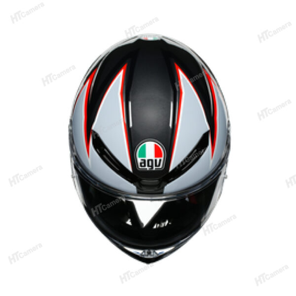 Helmet AGV K6 – FLASH MATT BLACK GREY RED | HTCamera 1