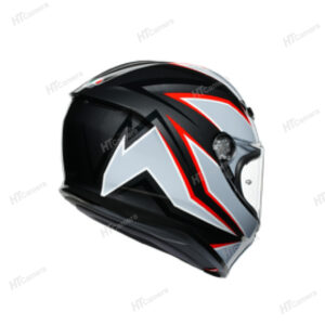 Helmet AGV K6 – FLASH MATT BLACK GREY RED | HTCamera 2