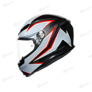 Helmet AGV K6 – FLASH MATT BLACK GREY RED | HTCamera 4