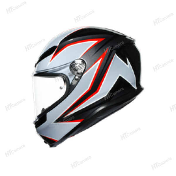 Helmet AGV K6 – FLASH MATT BLACK GREY RED | HTCamera 4