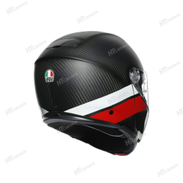 Helmet AGV SPORTMODULAR – LAYER CARBON RED WHITE | HTCamera 2