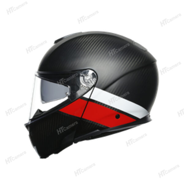 Helmet AGV SPORTMODULAR – LAYER CARBON RED WHITE | HTCamera 4