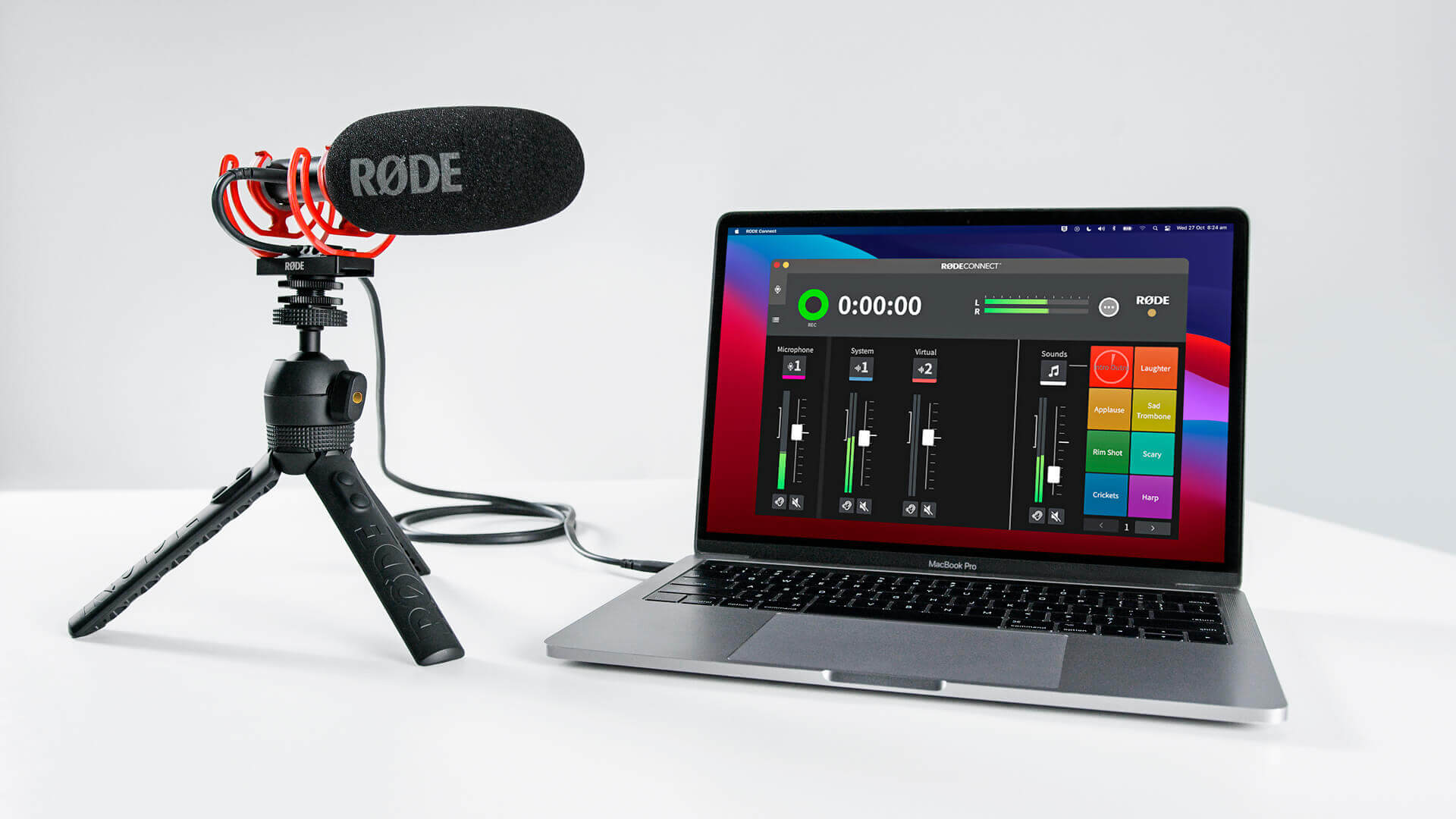 Rode VideoMic NTG kết nối với máy tính hoặc máy tính bảng thông qua đầu ra USB