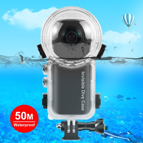 Vỏ chống nước cho Insta360 X3 chống thấm nước là 164' và có ngàm 2 ngạnh tích hợp