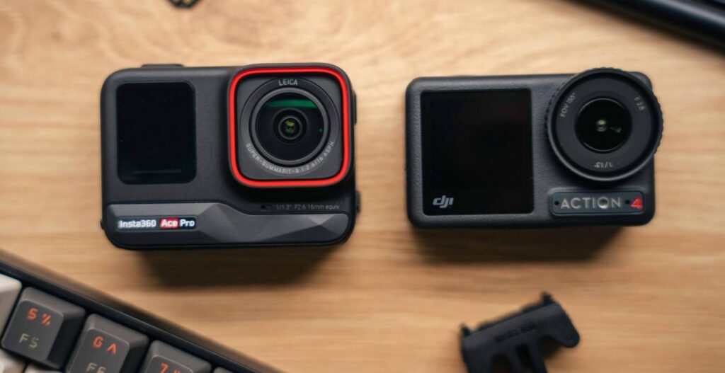 Insta360 Ace Pro nặng hơn nhiều so với DJI Action 4