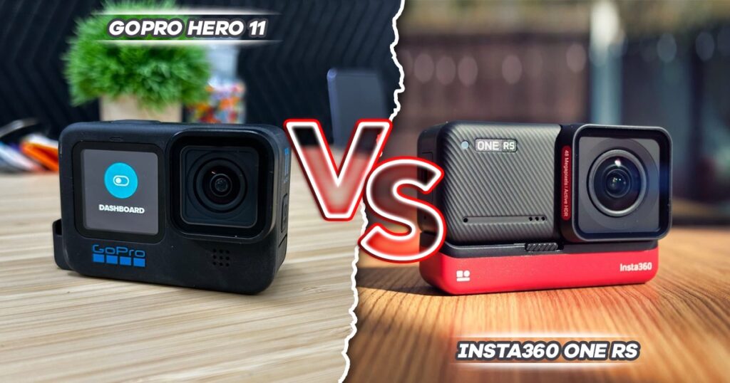 Thiết kế máy ảnh Insta360 RS vs GoPro 11