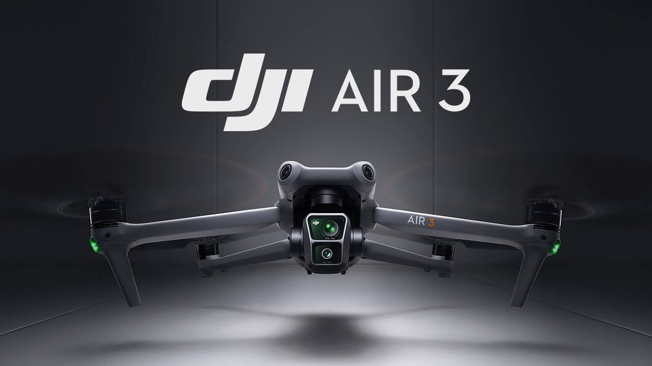 DJI Air 3 là chiếc flycam đầu tiên được trang bị 2 camera gồm camera tele trung bình 3x và camera góc rộng.