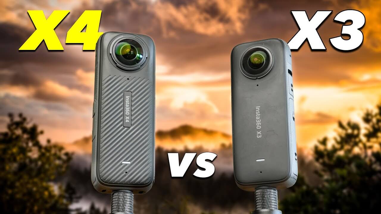 Insta360 X4 và X3 đều có chung phong cách thiết kế trông giống 1 chiếc điện thoại, có 2 ống kính để bạn có thể ghi lại 2 góc siêu rộng