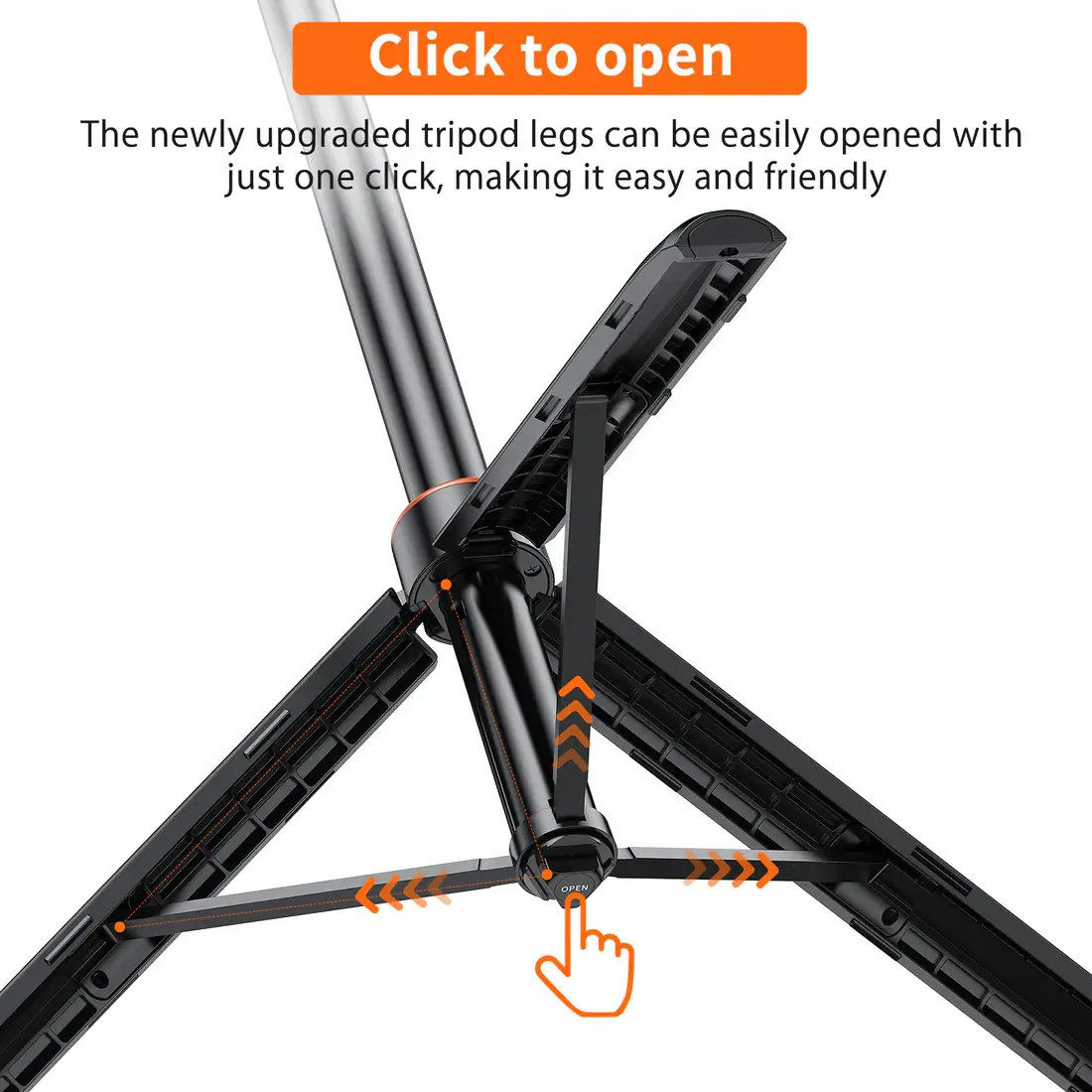 Gậy Selfie Stick và Tripod VRIG TP21 được làm bằng hợp kim nhôm và sợi nylon, nhẹ, chắc và bền.