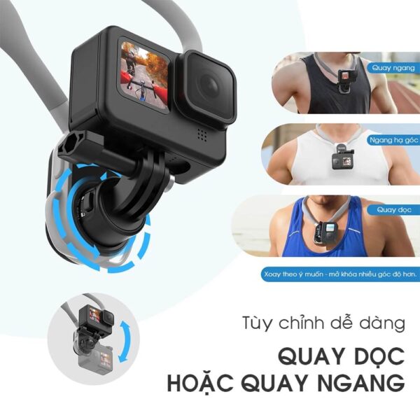 Vòng Đeo Cổ Cho GoPro Action Cam Điện Thoại Telesin 2.0 HTCamera 1