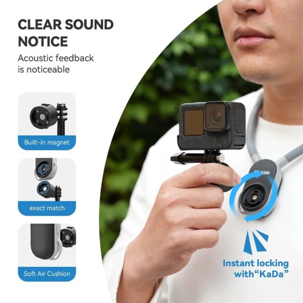 Vòng Đeo Cổ Cho GoPro Action Cam Điện Thoại Telesin 2.0 HTCamera 6