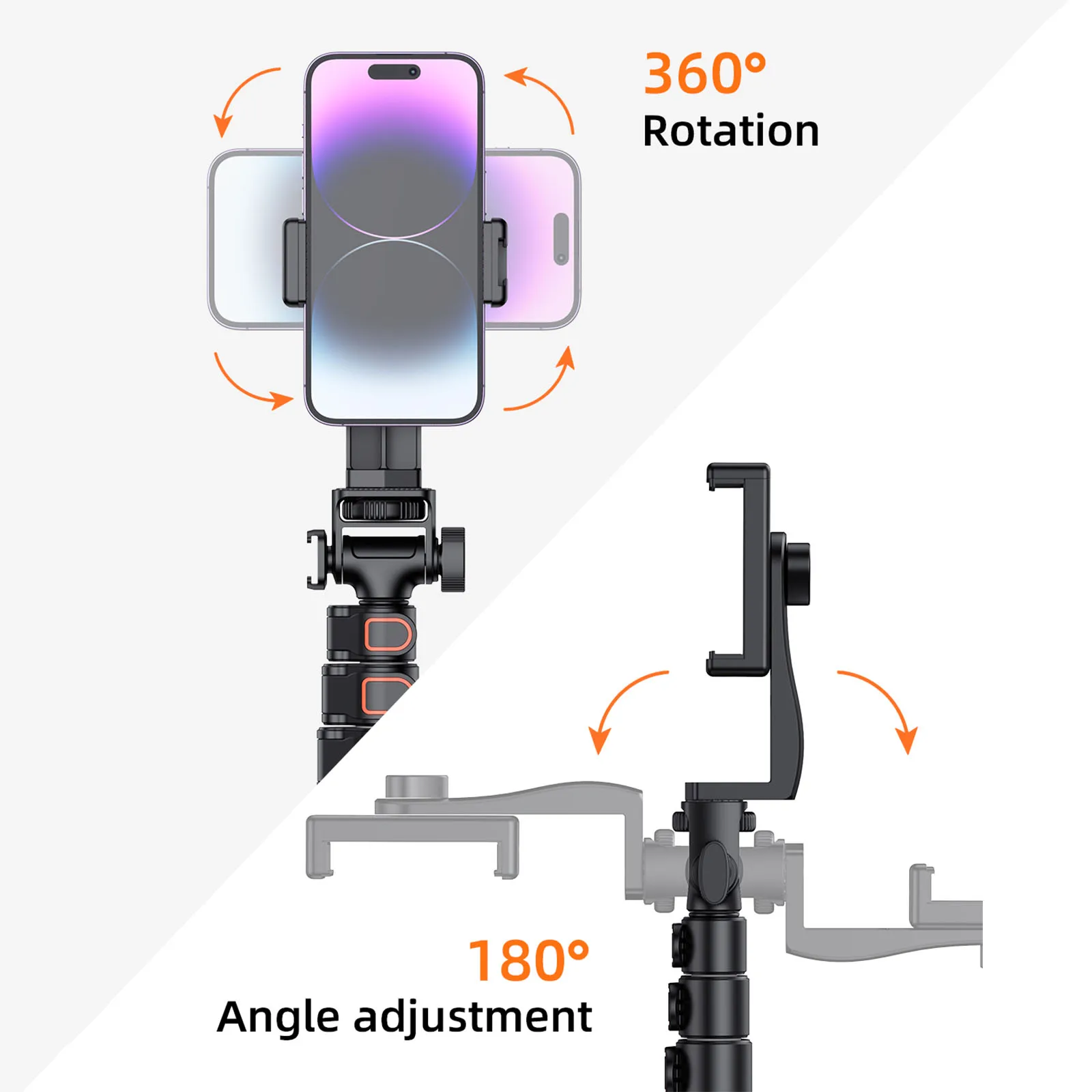 Tripod VRIG TP-14 có thể xoay điện thoại 360 độ vô cùng dễ dàng