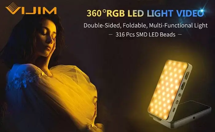 Đèn video LED Ulanzi Vijim R316 RGB được chế tạo từ hợp kim nhôm CNC bền