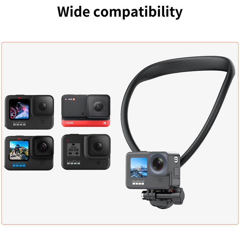 VRIG AC-01 tương thích với GoPro 12, GoPro 11, GoPro 10, GoPro 9, GoPro Max, Insta360 One R, Insta360 One RS