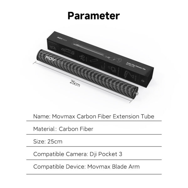 Movmax Carbon Fiber Extension Tube - Hình ảnh 4