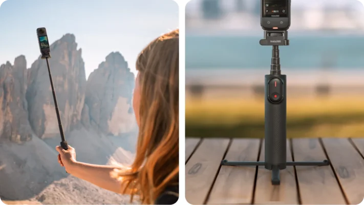 Foldable 2-in-1 Selfie Stick Remote Kit