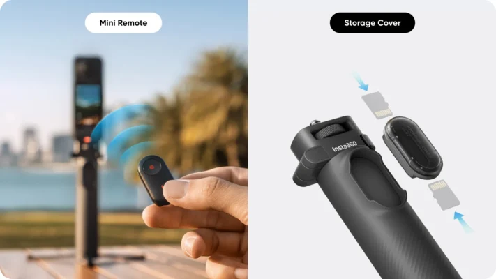 Foldable 2-in-1 Selfie Stick Remote Kit