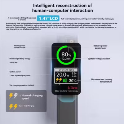 Pin DJI Osmo Pocket 3 Dạng Tay Cầm Có Màn Hình Symik 15 pin dji osmo pocket 3 dang tay cam co man hinh symik thum 06