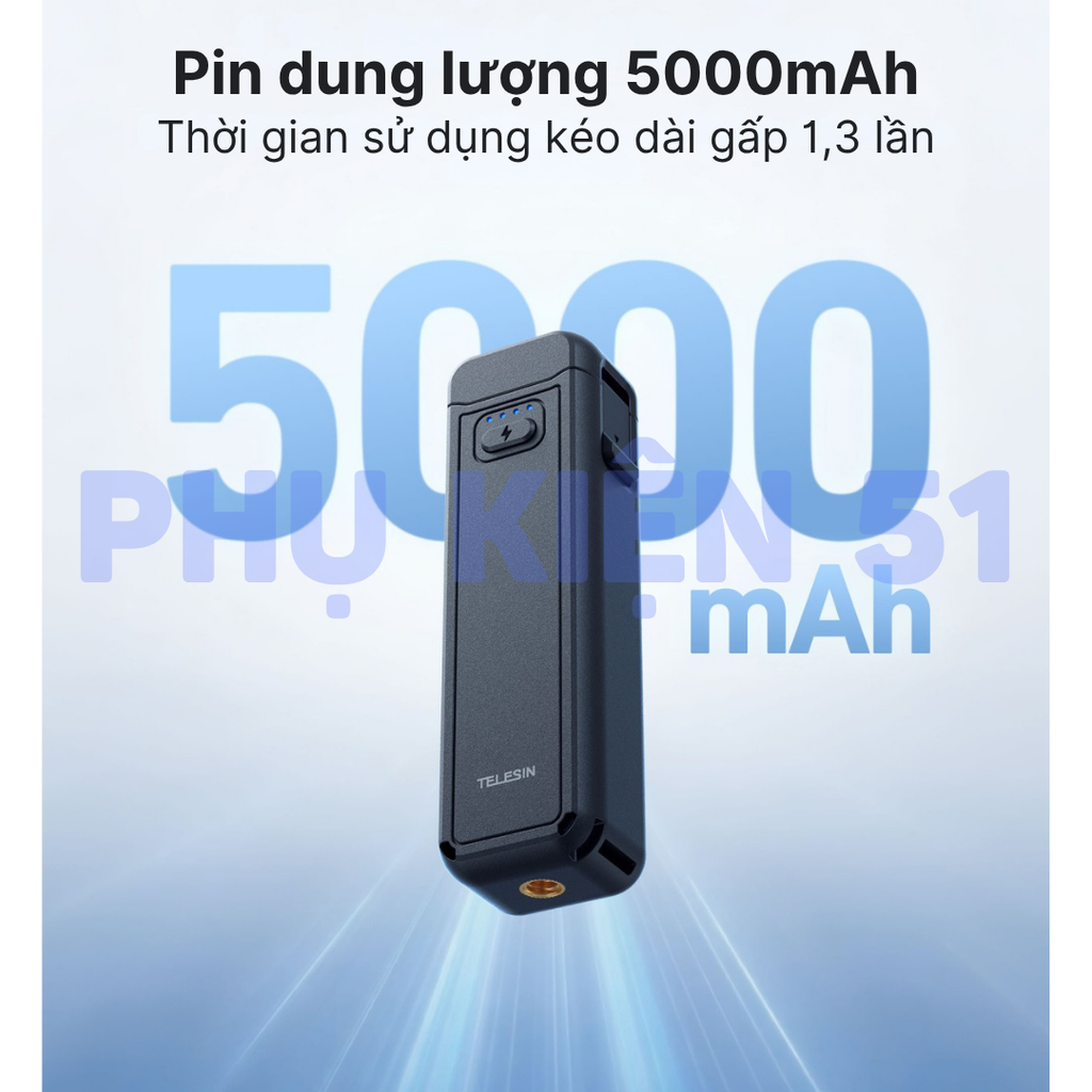 Telesin Charging Grip for Pocket 3/4 3 Telesin Charging Grip for Pocket 3/4 - Ảnh 2